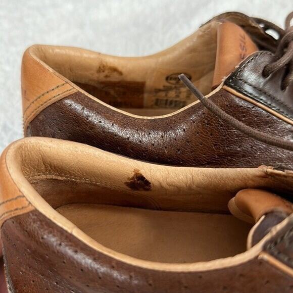 Fossil Oxford Shoe Mens 7 Brown Leather Ferdinand Lace Up Leather Casual - Picture 8 of 9